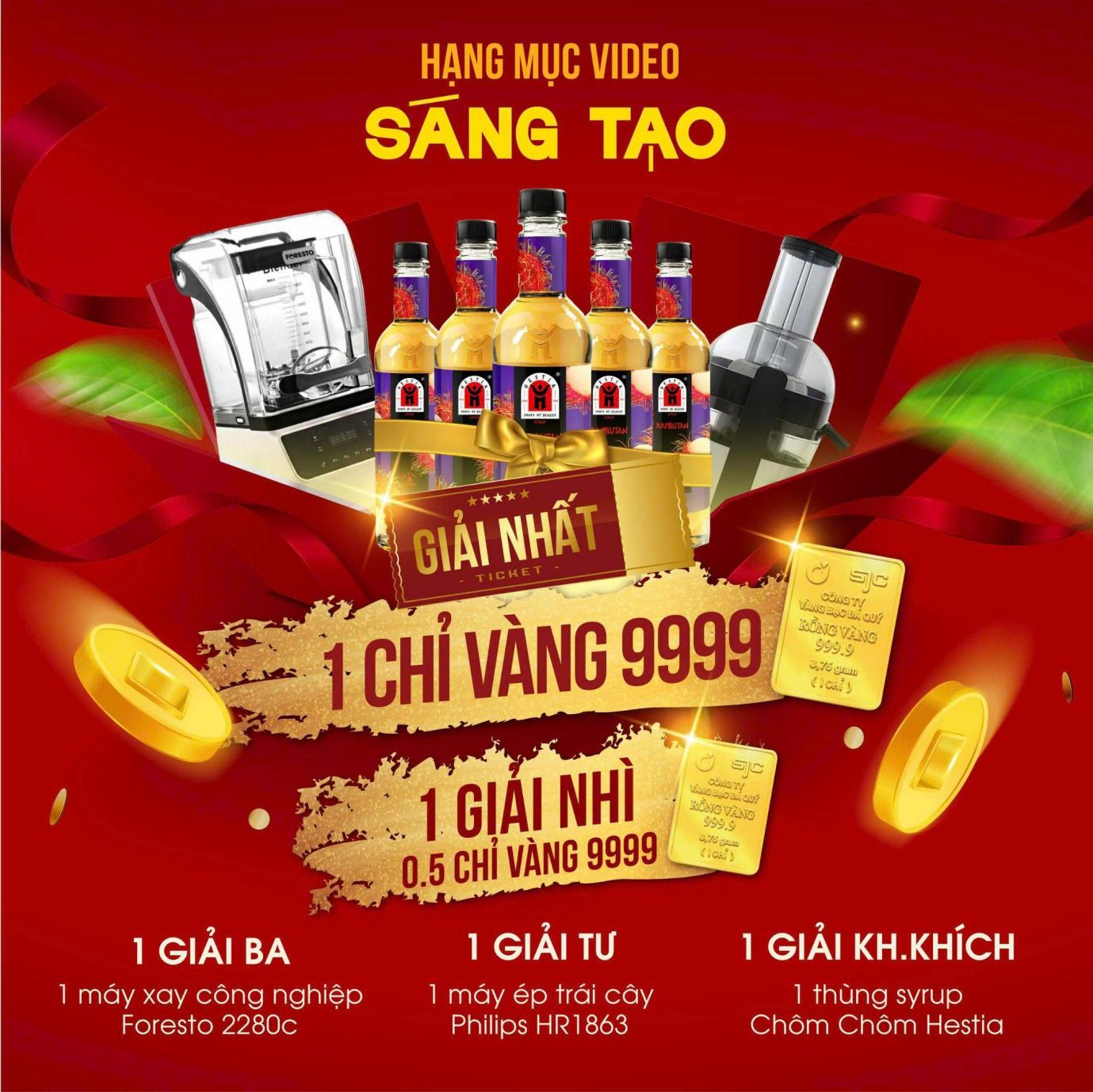  Cuộc thi “Pha chế cùng Syrup Chôm Chôm Hestia” trở lại với tổng giải thưởng lên đến 2 chỉ vàng