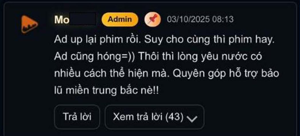 Web lậu M gây tranh cãi với phát ngôn sốc