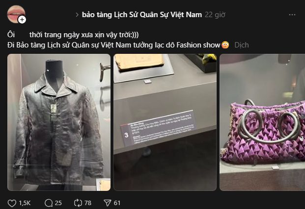 “Fashion show” giữa lòng bảo tàng